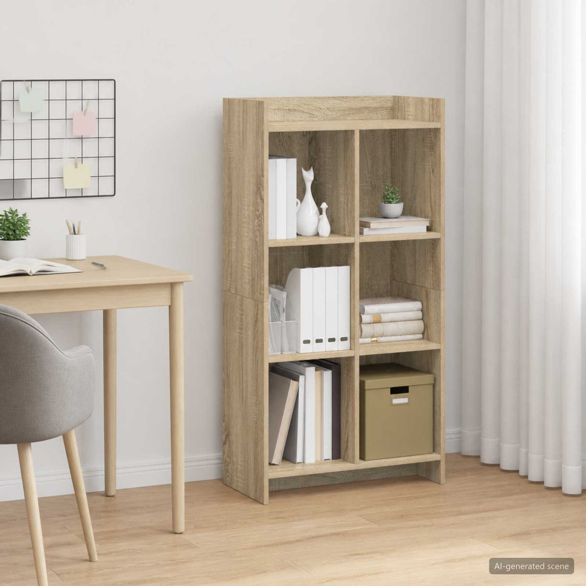 Vidaxl boekenkast sonoma eiken 59 x 30 x 111 cm bewerkt hout