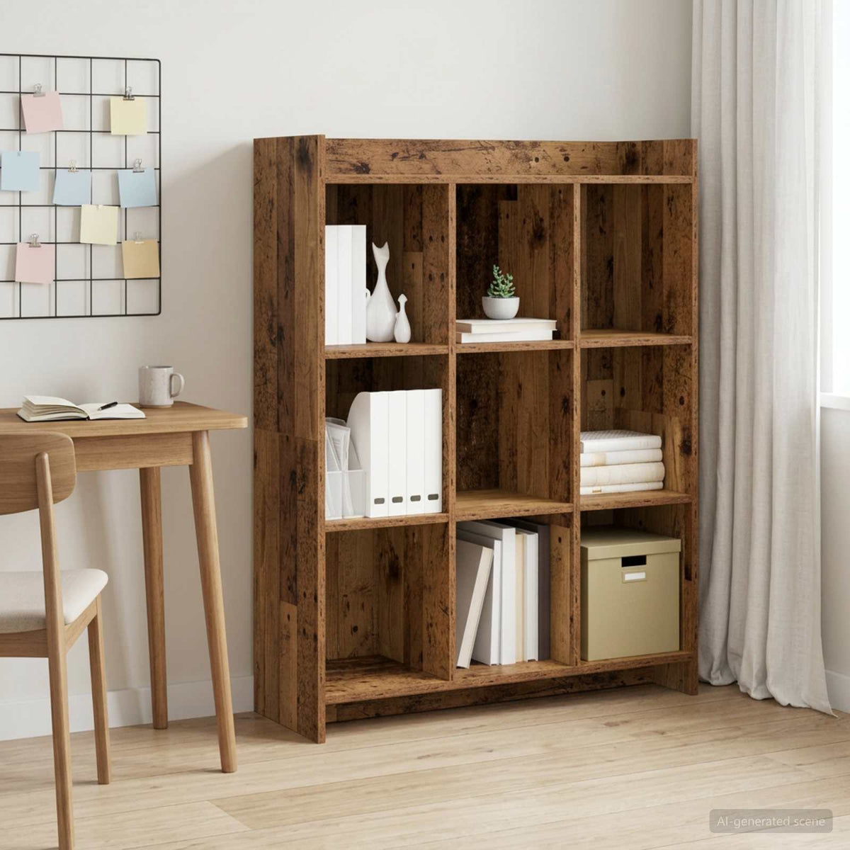 Vidaxl boekenkast oud hout 87,5 x 30 x 111 cm bewerkt hout