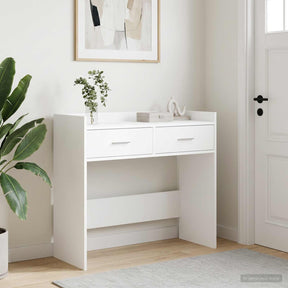 Vidaxl wandtafel wit 90 x 35 x 80 cm bewerkt hout
