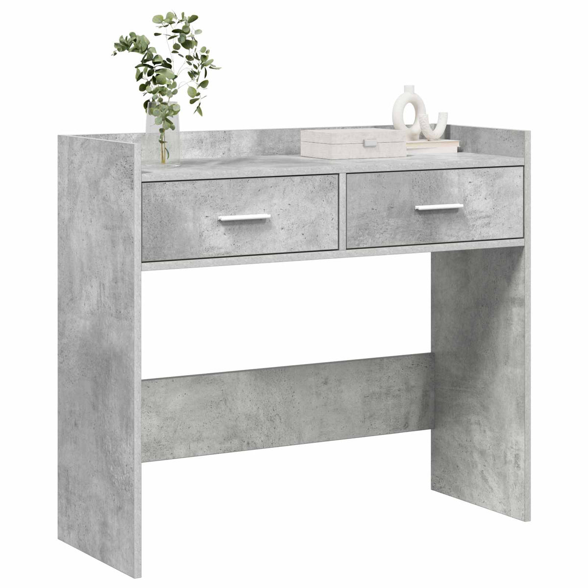 Vidaxl wandtafel betongrijs 90 x 35 x 80 cm bewerkt hout