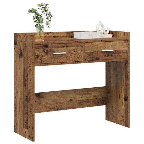 Vidaxl wandtafel oud hout 90 x 35 x 80 cm bewerkt hout