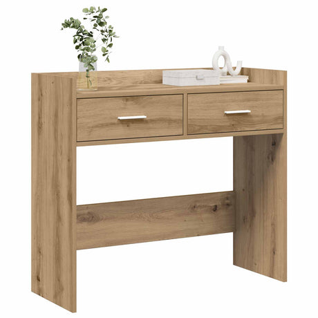 Vidaxl wandtafel artisanaal eiken 90 x 35 x 80 cm bewerkt hout