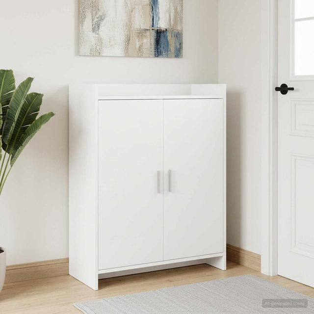 Vidaxl schoenenkast met opslag wit 73,5 x 36 x 92 cm bewerkt hout