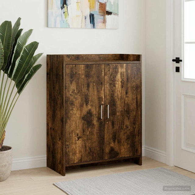 Vidaxl schoenenkast gerookt eiken 73,5 x 36 x 92 cm bewerkt hout