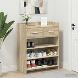 Vidaxl schoenenkast 73,5 x 36 x 92 cm bewerkt hout sonoma eiken