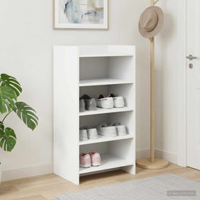 Vidaxl schoenenkast met opslag wit 48 x 36 x 92 cm bewerkt hout