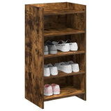 Vidaxl schoenenkast gerookt eiken 48 x 36 x 92 cm bewerkt hout
