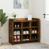 Vidaxl schoenenkast gerookt eiken 85 x 39,5 x 70 cm bewerkt hout