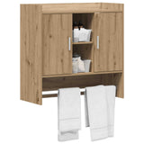 Vidaxl wandplank muurmontage artisanaal eiken 80 x 36 x 80 cm