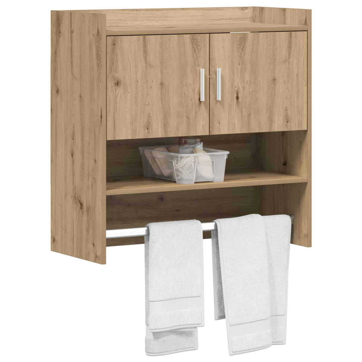 Vidaxl wandplank muurmontage artisanaal eiken 80 x 36 x 80 cm
