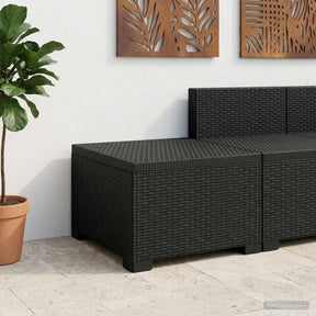 Vidaxl eénpersoons tuinbank rattan look pp antraciet