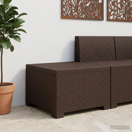 Vidaxl eénpersoons tuinbank rattan look pp bruin