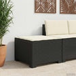 Vidaxl eénpersoons tuinbank met kussen rattan look pp antraciet