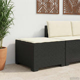 Vidaxl eénpersoons tuinbank met kussen rattan look pp antraciet
