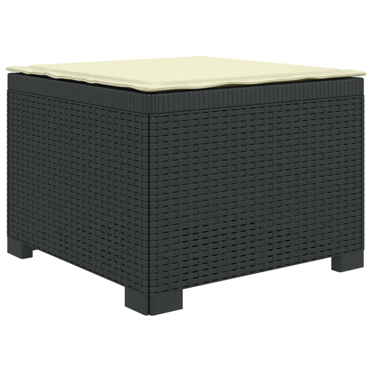Vidaxl eénpersoons tuinbank met kussen rattan look pp antraciet