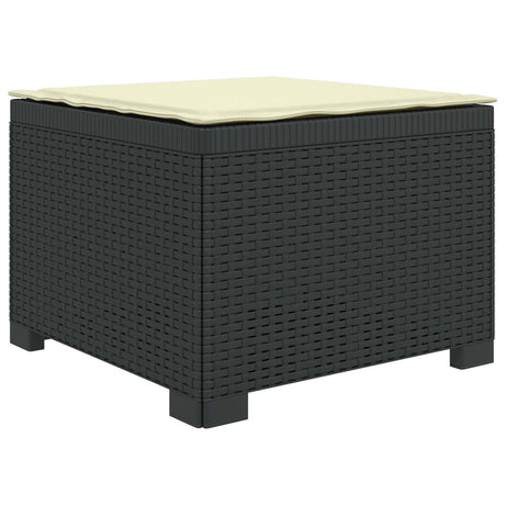 Vidaxl eénpersoons tuinbank met kussen rattan look pp antraciet