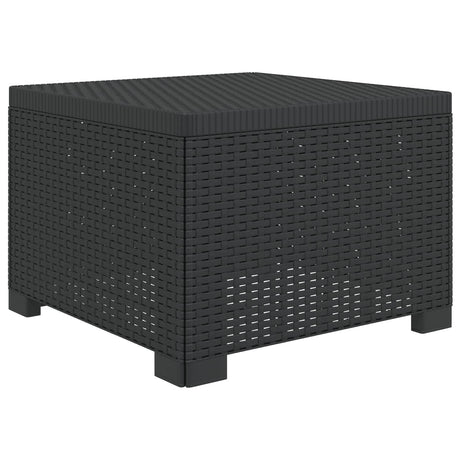 Vidaxl eénpersoons tuinbank met kussen rattan look pp antraciet