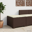Vidaxl eénpersoons tuinbank met kussen rattan look pp bruin