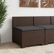 Vidaxl eénpersoons tuinbank met kussen rattan look pp bruin