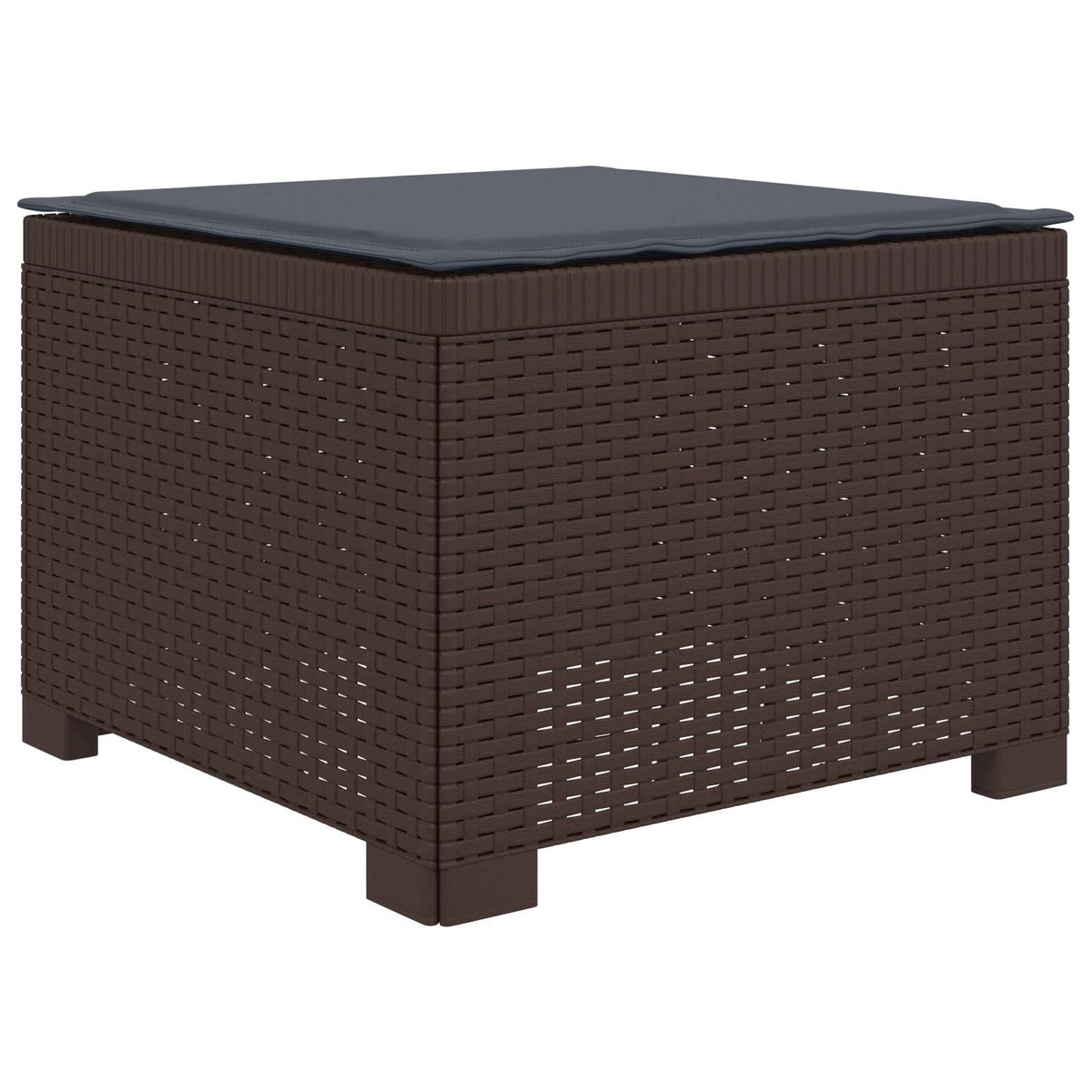 Vidaxl eénpersoons tuinbank met kussen rattan look pp bruin