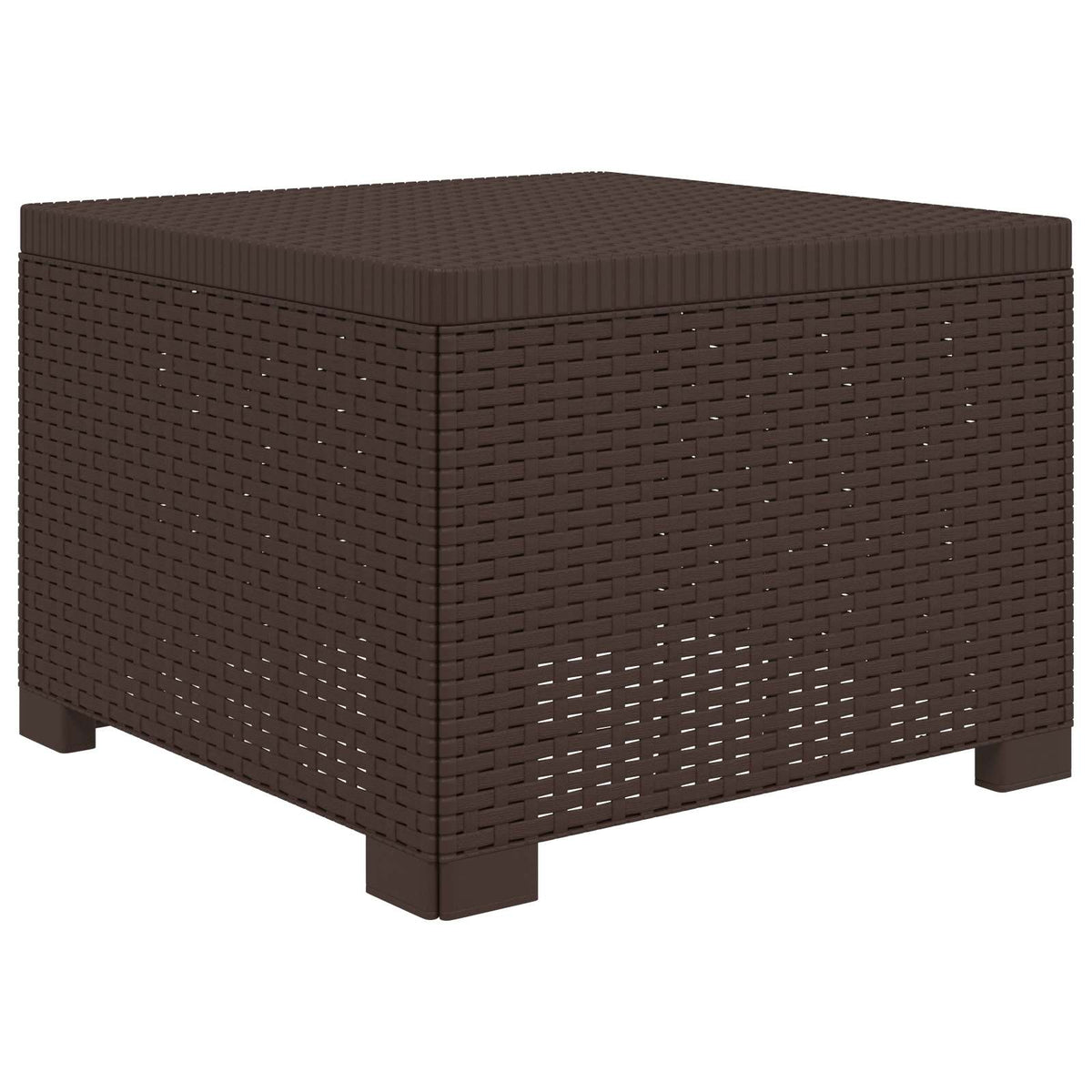 Vidaxl eénpersoons tuinbank met kussen rattan look pp bruin