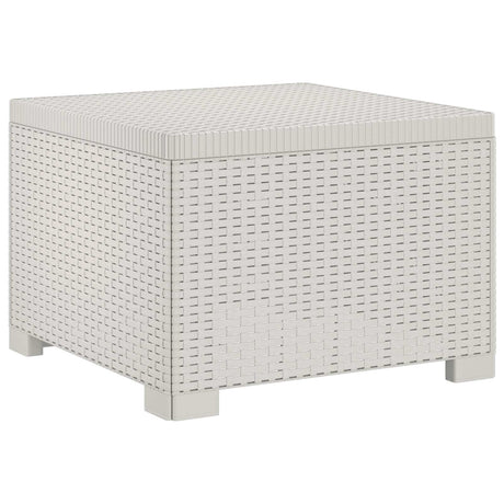 Vidaxl eénpersoons tuinbank met kussen rattan look pp wit