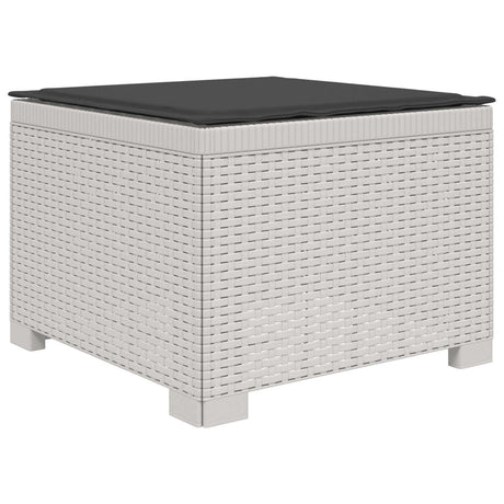 Vidaxl eénpersoons tuinbank met kussen rattan look pp wit