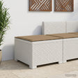 Vidaxl eénpersoons tuinbank met kussen rattan look pp wit