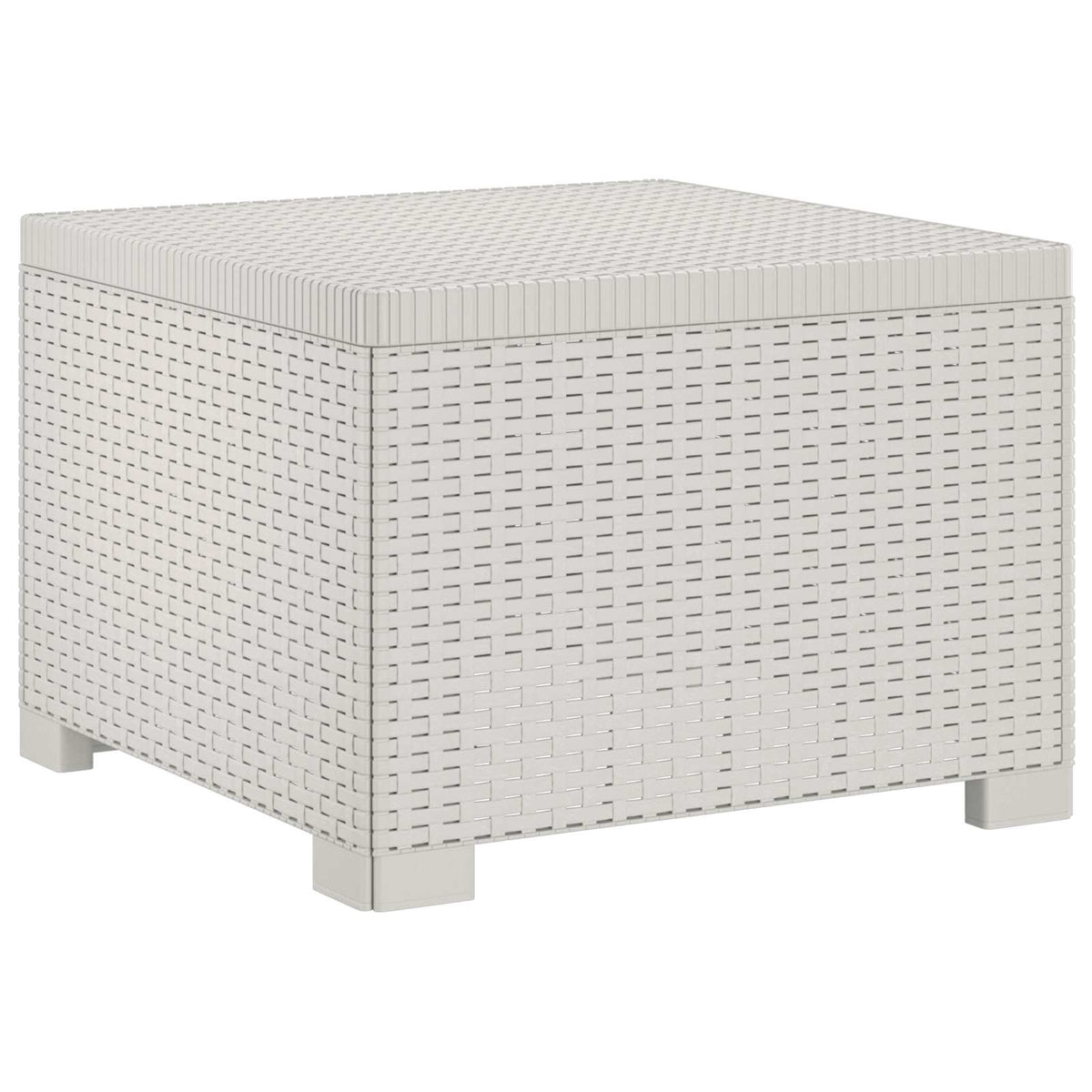 Vidaxl eénpersoons tuinbank met kussen rattan look pp wit