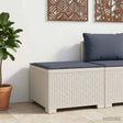 Vidaxl eénpersoons tuinbank met kussen rattan look pp wit