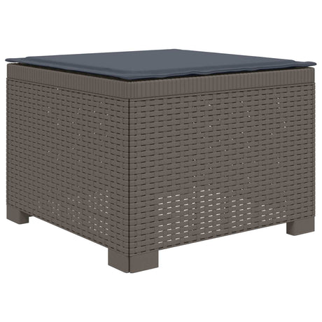 Vidaxl eénpersoons tuinbank met kussen rattan look pp lichtgrijs