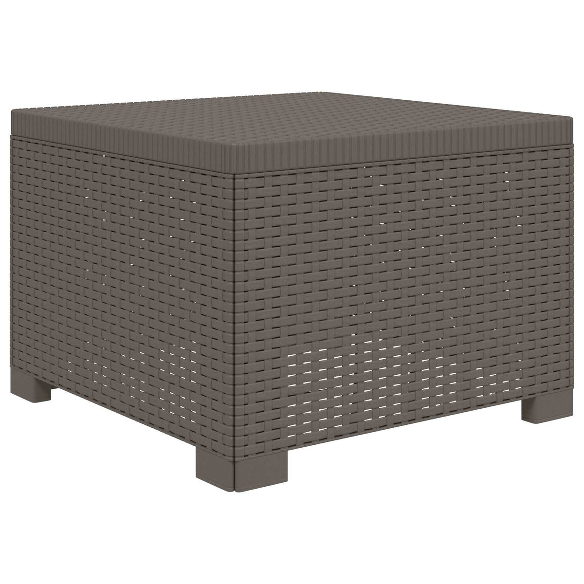 Vidaxl eénpersoons tuinbank met kussen rattan look pp lichtgrijs