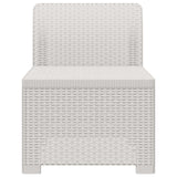 Vidaxl eénpersoons tuinbank rattan look pp wit