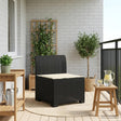 Vidaxl eénpersoons tuinbank met kussen rattan look pp antraciet