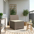 Vidaxl eénpersoons tuinbank met kussen rattan look pp lichtgrijs