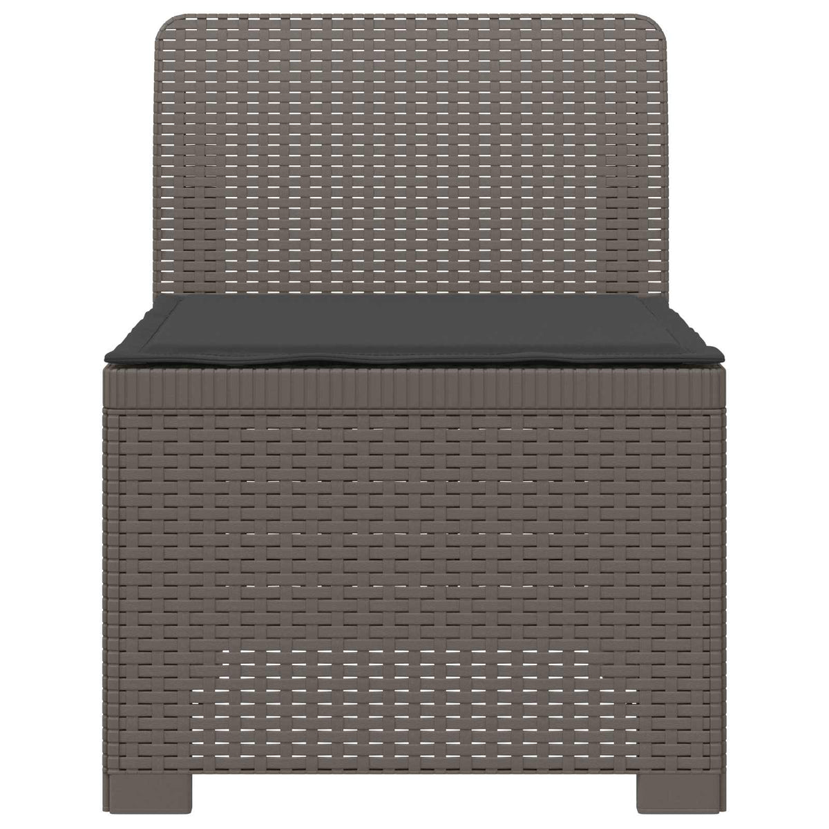 Vidaxl eénpersoons tuinbank met kussen rattan look pp lichtgrijs