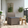 Vidaxl eénpersoons tuinbank met kussen rattan look pp lichtgrijs
