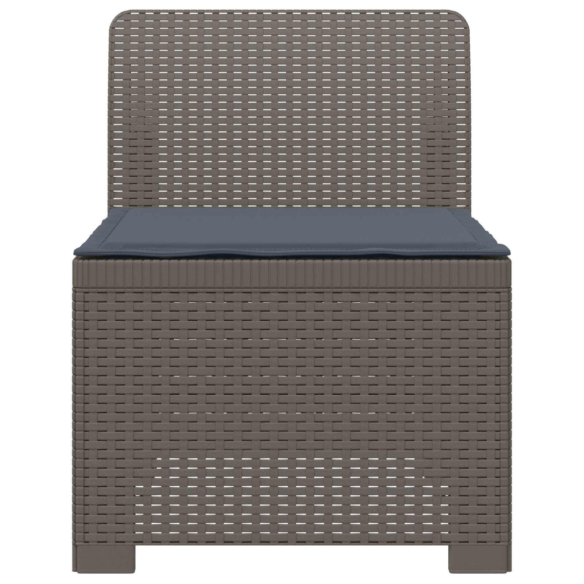 Vidaxl eénpersoons tuinbank met kussen rattan look pp lichtgrijs