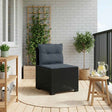 Vidaxl eénpersoons tuinbank met kussens rattan look pp antraciet