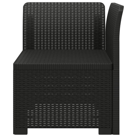 Vidaxl eénpersoons tuinbank rattan look pp antraciet