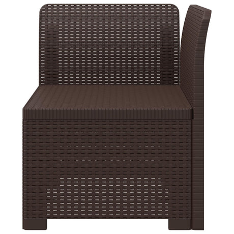 Vidaxl eénpersoons tuinbank rattan look pp bruin