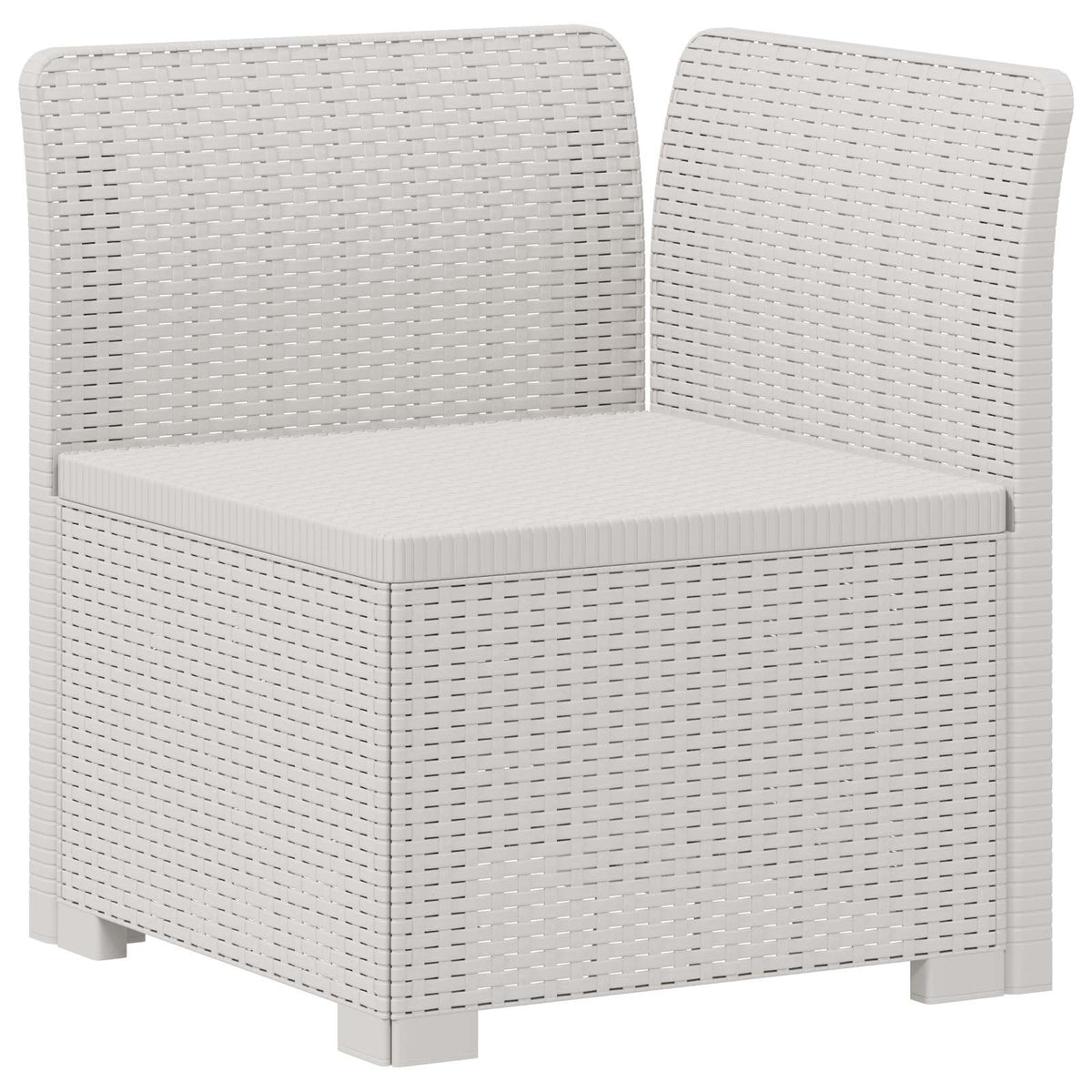 Vidaxl eénpersoons tuinbank rattan look pp wit