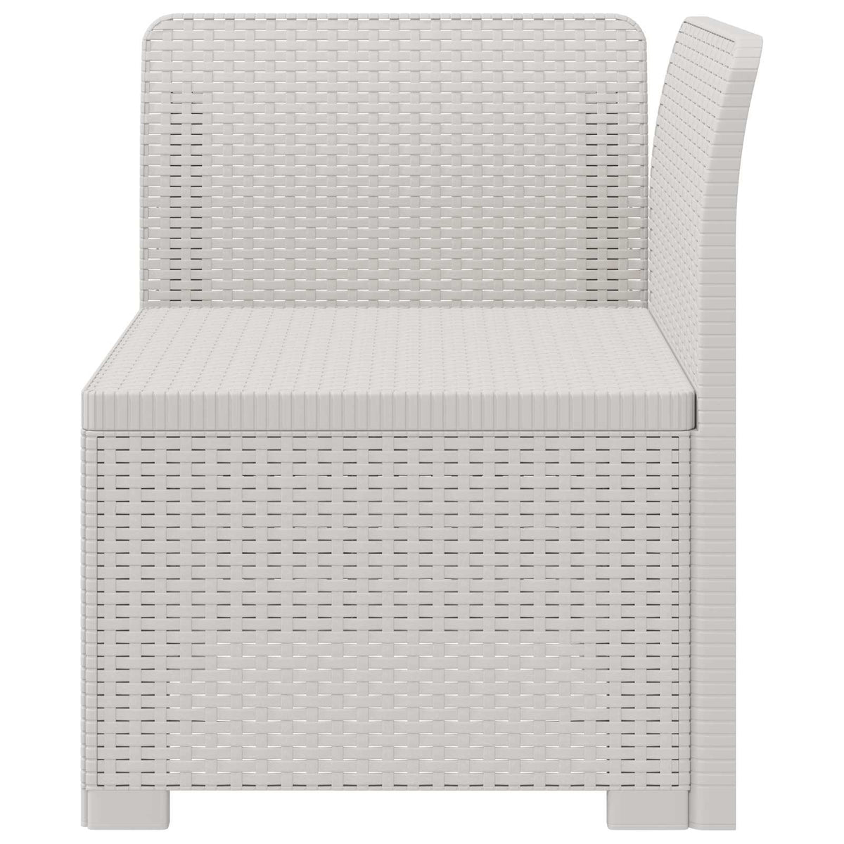 Vidaxl eénpersoons tuinbank rattan look pp wit