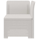 Vidaxl eénpersoons tuinbank rattan look pp wit