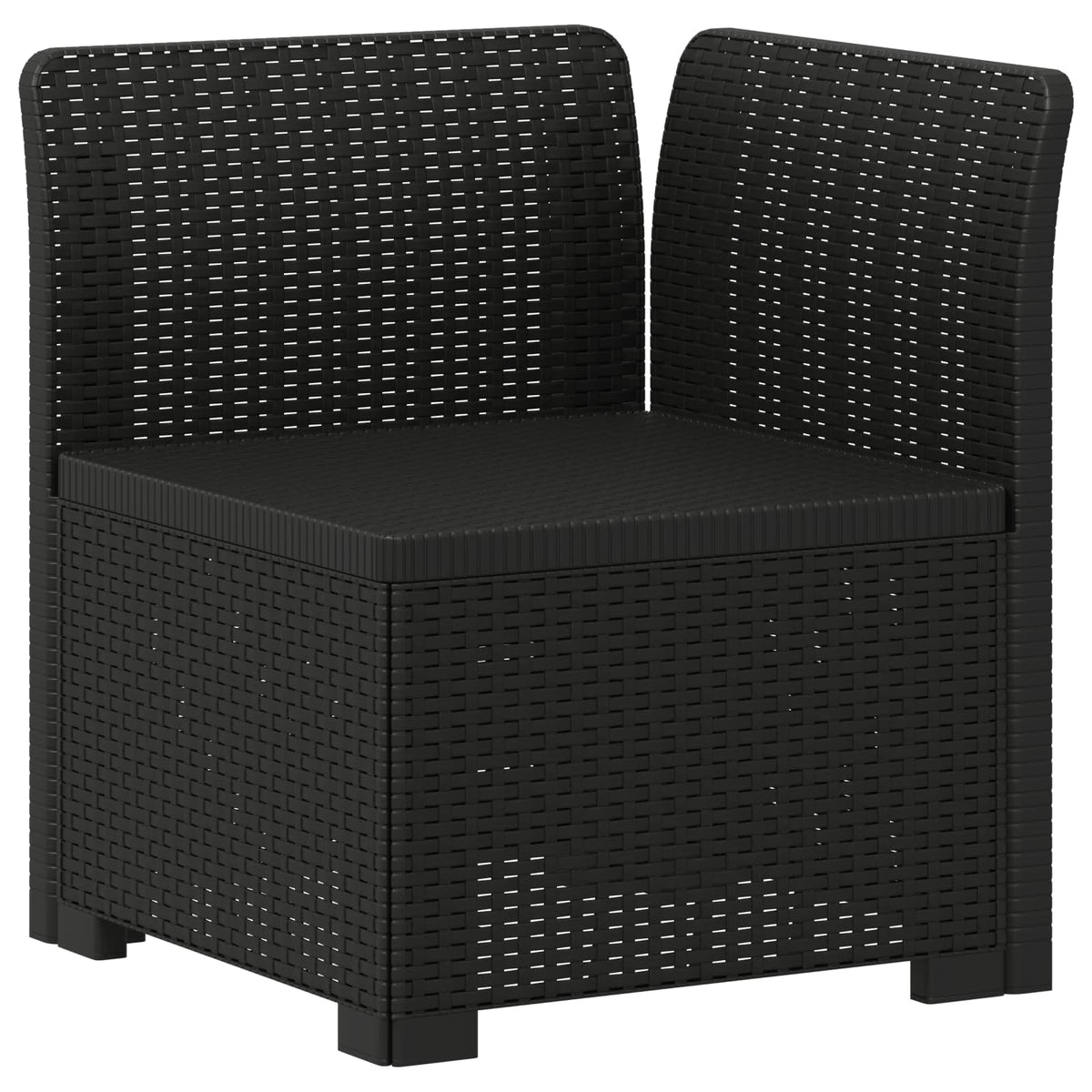Vidaxl eénpersoons tuinbank met kussen rattan look pp antraciet