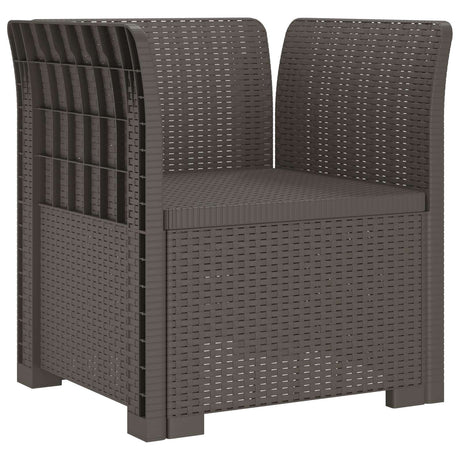 Vidaxl eénpersoons fauteuil met kussen rattan look pp lichtgrijs