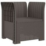 Vidaxl eénpersoons fauteuil met kussen rattan look pp lichtgrijs