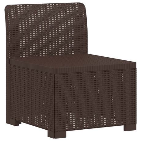 Vidaxl tweedelige tuinbank rattan look 2-zits pp bruin