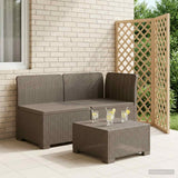 Vidaxl tweedelige tuinbank rattan look 2-zits pp lichtgrijs