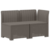 Vidaxl tweedelige tuinbank rattan look 2-zits pp lichtgrijs